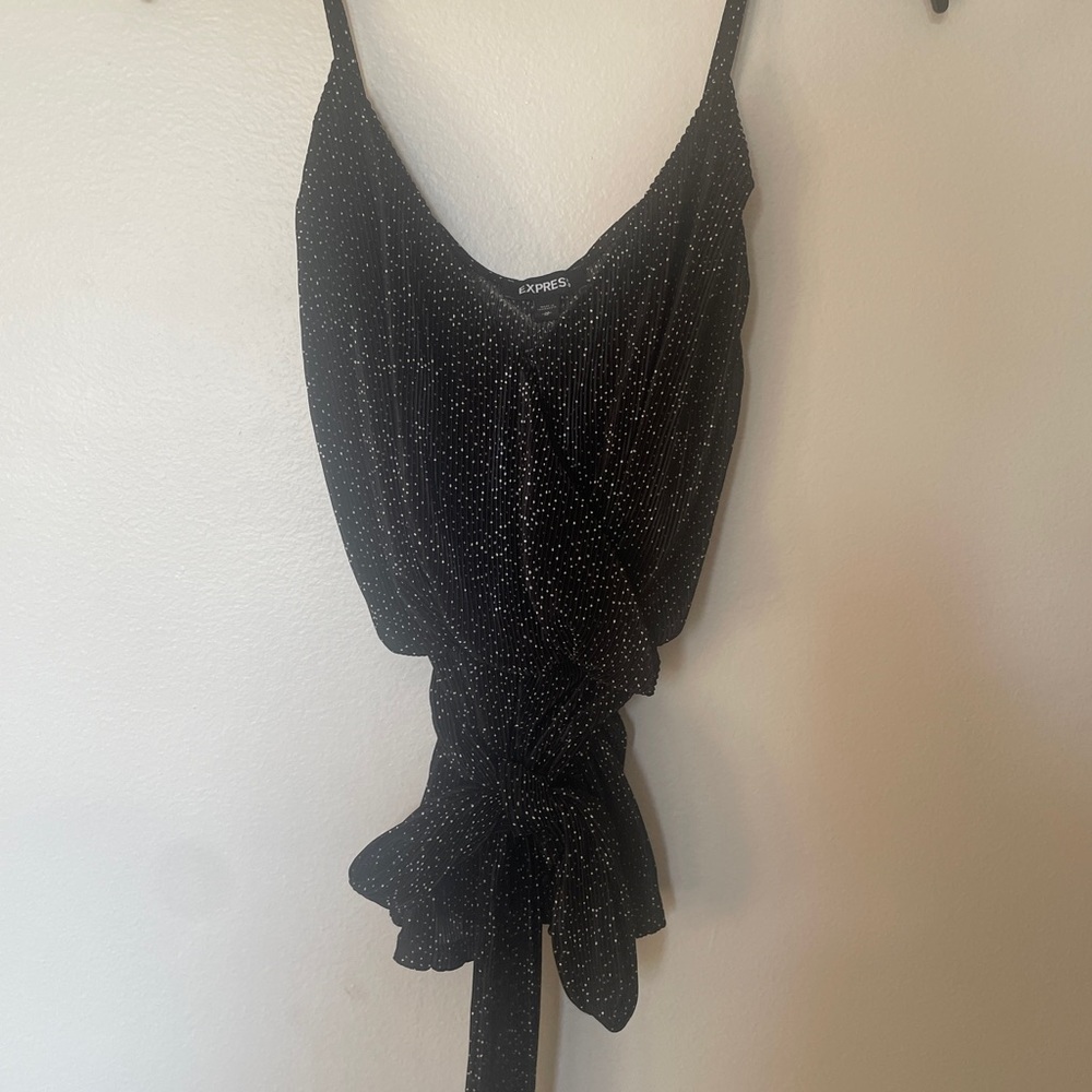 Express Black and White Dotted Camisole